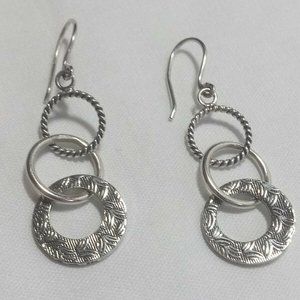 Silpada Triple Threat .925 Sterling Silver Earrings W1616